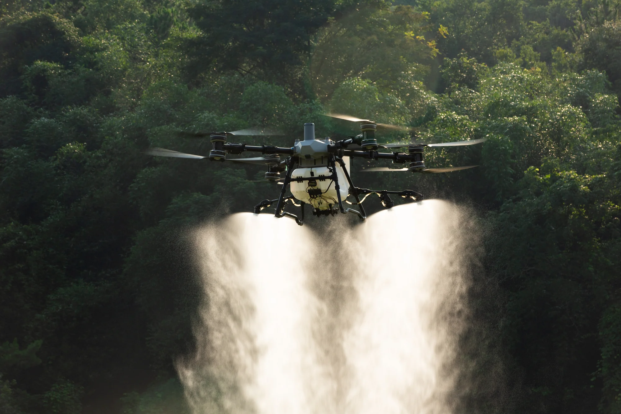 Agricultural drone in Saskatchewan field